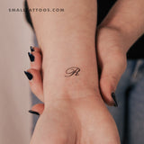 Tatuaje temporal de la letra R (juego de 3)