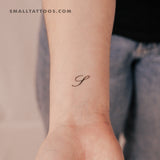 Tatuaje temporal de la letra S (juego de 3)