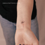 Tatuaje temporal de la letra U (juego de 3)