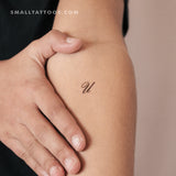 Tatuaje temporal de la letra U (juego de 3)