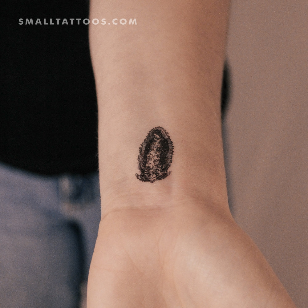 Tatuaje temporal de Nuestra Señora de Guadalupe (juego de 3)