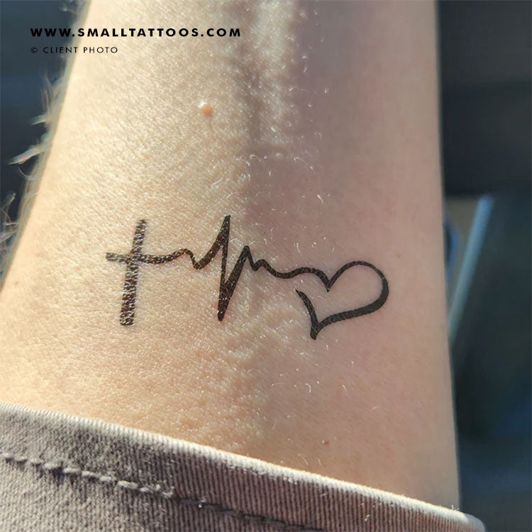 Tatuaje temporal de fe, esperanza y amor (juego de 3)