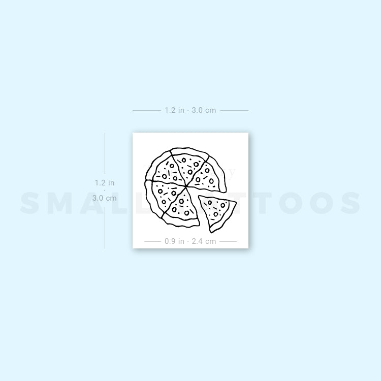 Pizza Slices Temporary Tattoo (Set of 3)