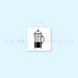 French Press Temporary Tattoo (Set of 3)