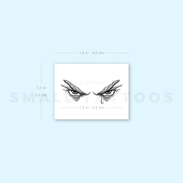 The Fallen Angel's Gaze Temporary Tattoo (Set of 3)