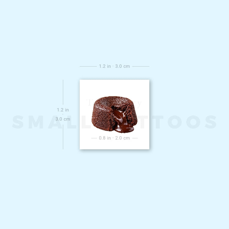 Molten Chocolate Cake Temporary Tattoo (Set of 3)