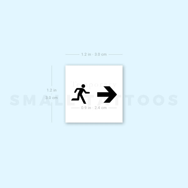 Emergency Exit Temporary Tattoo (Set of 3)