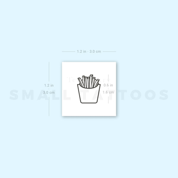 French Fries Temporary Tattoo (Set of 3)