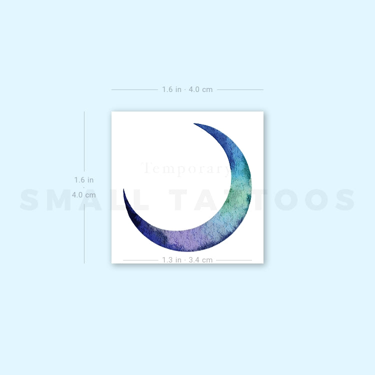 Tatuaje temporal de luna creciente de Ann Lilya (juego de 3)