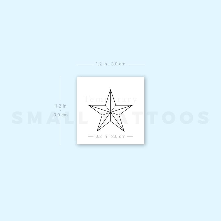 Texas State Star Temporary Tattoo (Set of 3)