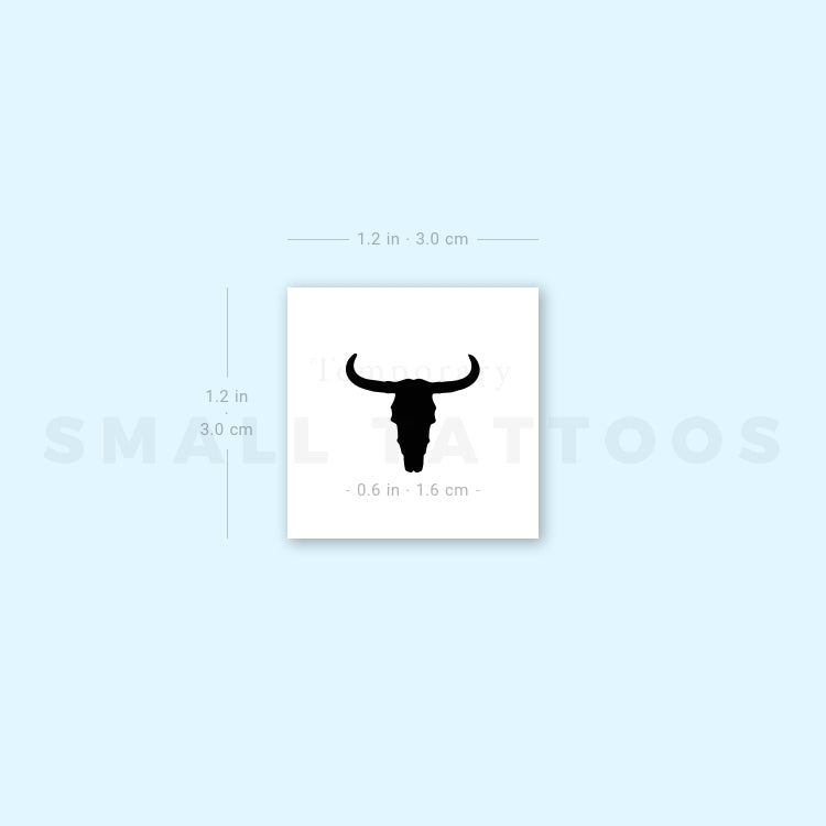 Bull Skull Temporary Tattoo (Set of 3)