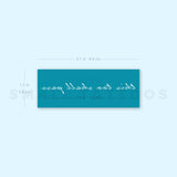 White This Too Shall Pass Temporary Tattoo (Set of 3)