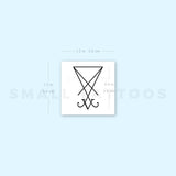 The Sigil Of Lucifer Temporary Tattoo (Set of 3)