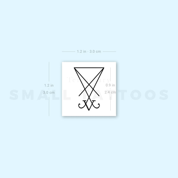 The Sigil Of Lucifer Temporary Tattoo (Set of 3)