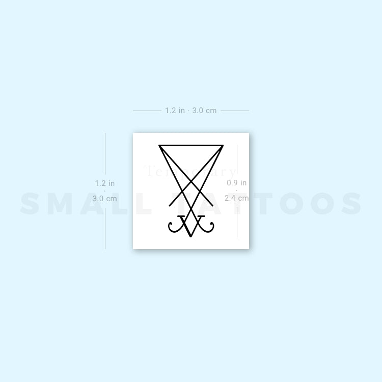 The Sigil Of Lucifer Temporary Tattoo (Set of 3)