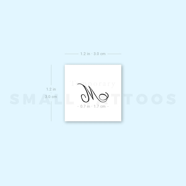 Little M Script Temporary Tattoo (Set of 3)