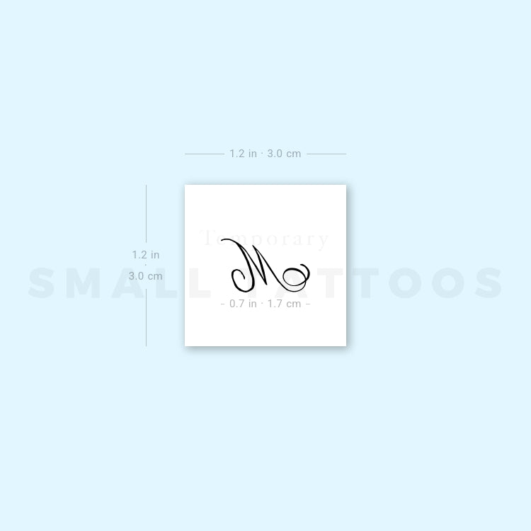 Little M Script Temporary Tattoo (Set of 3)