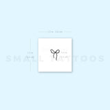 Tiny Black Bow Temporary Tattoo (Set of 3)