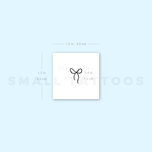 Tiny Black Bow Temporary Tattoo (Set of 3)