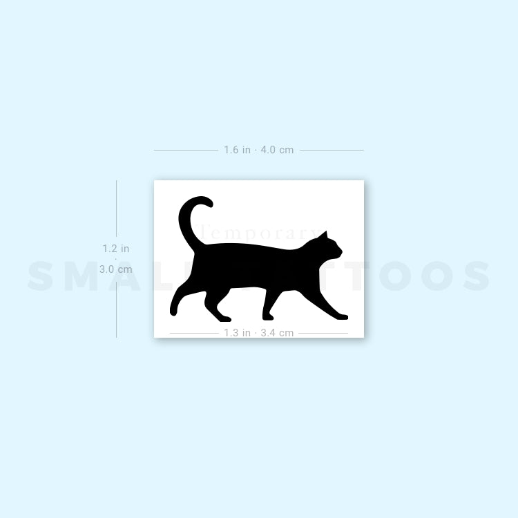 Walking Cat Temporary Tattoo (Set of 3)