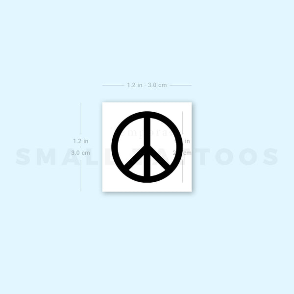 Peace Symbol Temporary Tattoo (Set of 3)