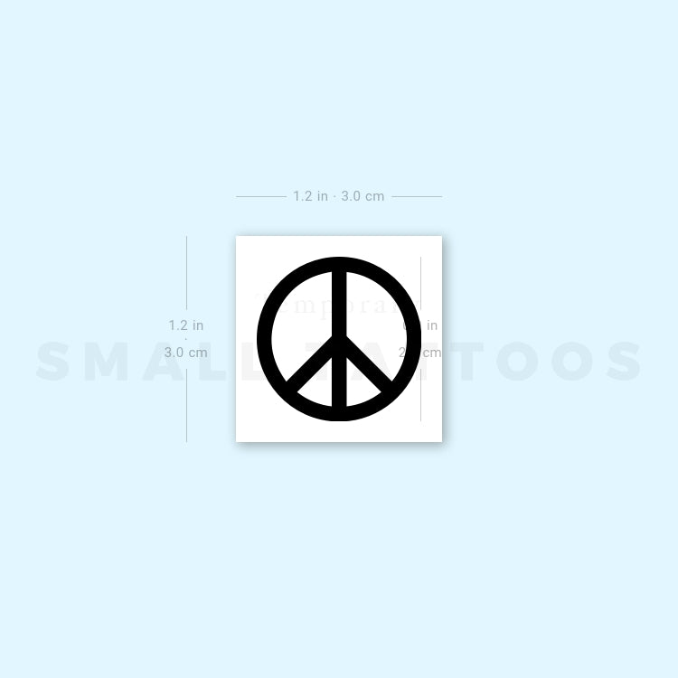 Peace Symbol Temporary Tattoo (Set of 3)