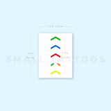 One Direction Mic Color Arrows Temporary Tattoo (Set of 3)