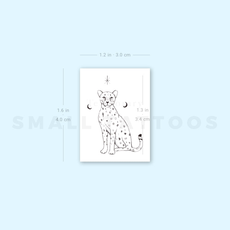 Cheetah By Stefano Mazza Temporary Tattoo (Set of 3)