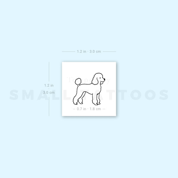 Little Poodle Temporary Tattoo (Set of 3)