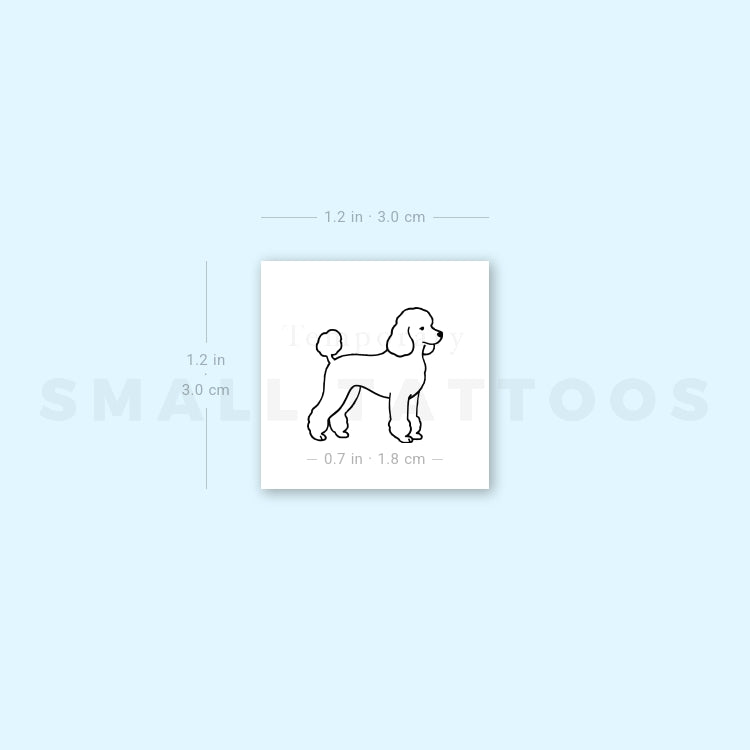 Little Poodle Temporary Tattoo (Set of 3)