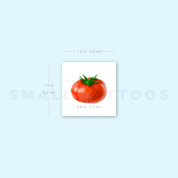 Red Tomato Temporary Tattoo (Set of 3)