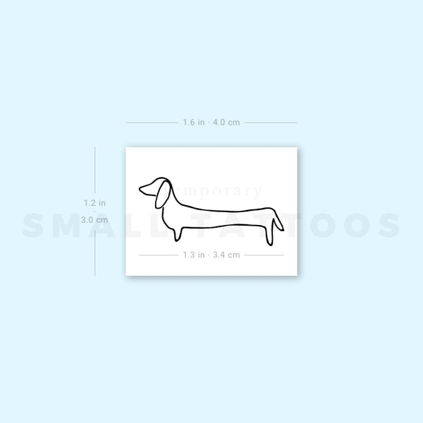 Dachshund Temporary Tattoo (Set of 3)