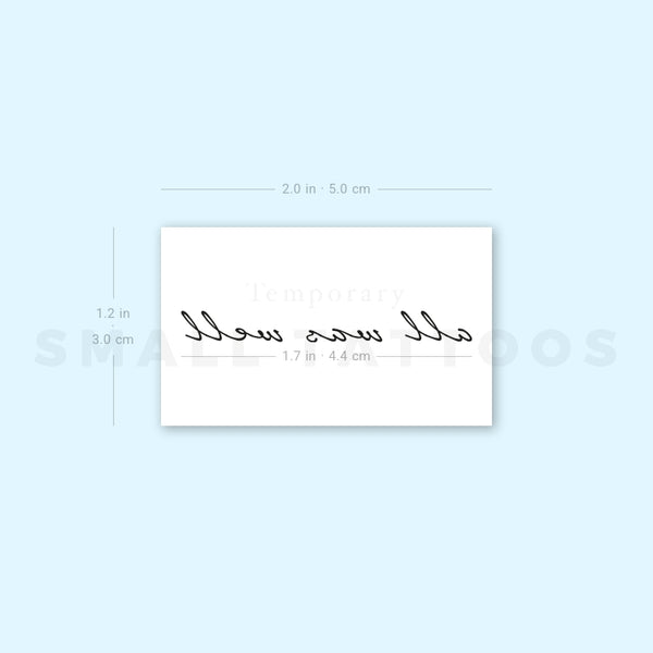 All Was Well Temporary Tattoo (Set of 3)