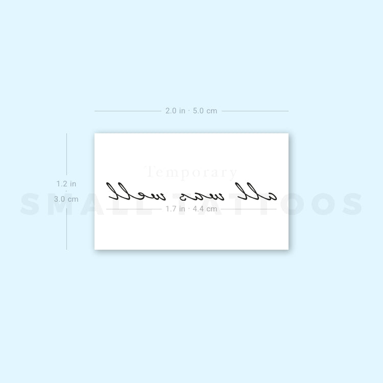 All Was Well Temporary Tattoo (Set of 3)