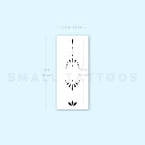 Finger Composition 2 Temporary Tattoo (Set of 3)