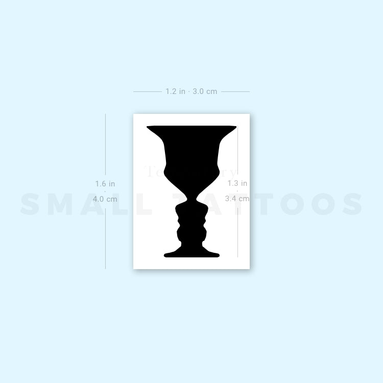 Face Cup Temporary Tattoo (Set of 3)