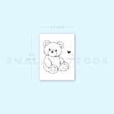 Lovely Teddy Bear By Stefano Mazza Temporary Tattoo (Set of 3)