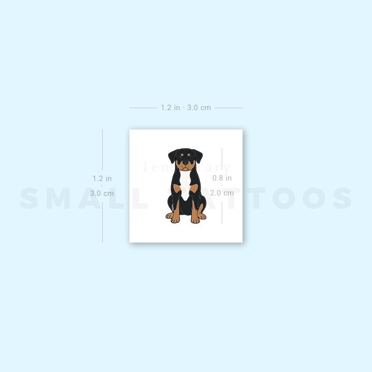 Tatuaje temporal de rottweiler (juego de 3)
