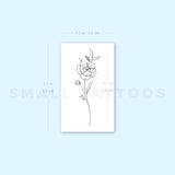 Peony By Stefano Mazza Temporary Tattoo (Set of 3)