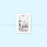 Small The Star Tarot Card Temporary Tattoo (Set of 3)