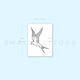 Swallow Temporary Tattoo By M3.Ink (Set of 3)