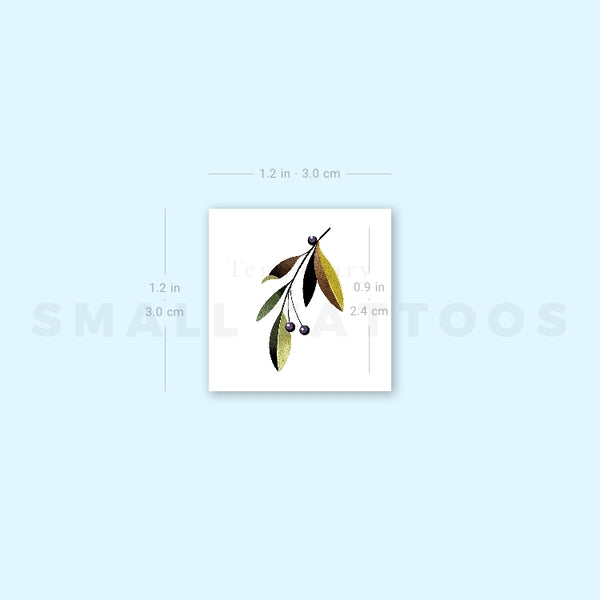 Little Olive Branch By Ann Lilya Temporary Tattoo (Set of 3)