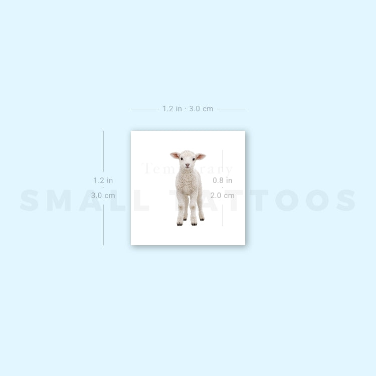 Baby Lamb Temporary Tattoo (Set of 3)