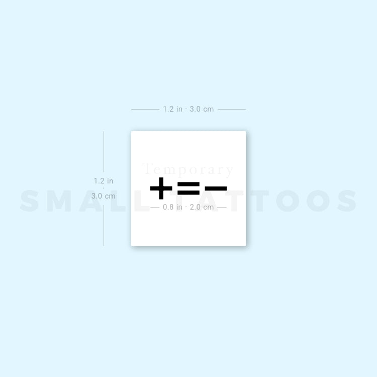 Less Is More Symbol Temporary Tattoo (Set of 3)