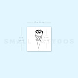 Ice Cream Cone Temporary Tattoo (Set of 3)