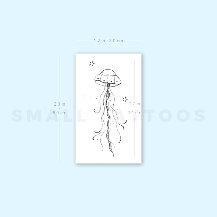 Jellyfish By Stefano Mazza Temporary Tattoo (Set of 3)