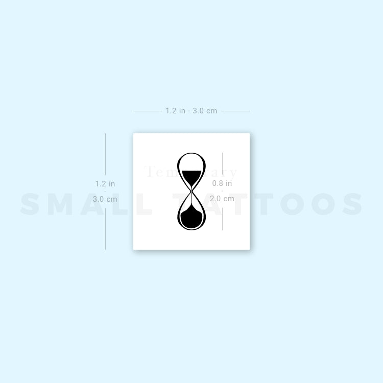 Tatuaje temporal de reloj de arena infinito (juego de 3)