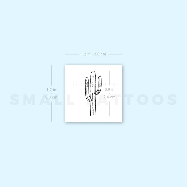 Saguaro Cactus Temporary Tattoo (Set of 3)