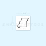 Missouri Map Outline Temporary Tattoo (Set of 3)
