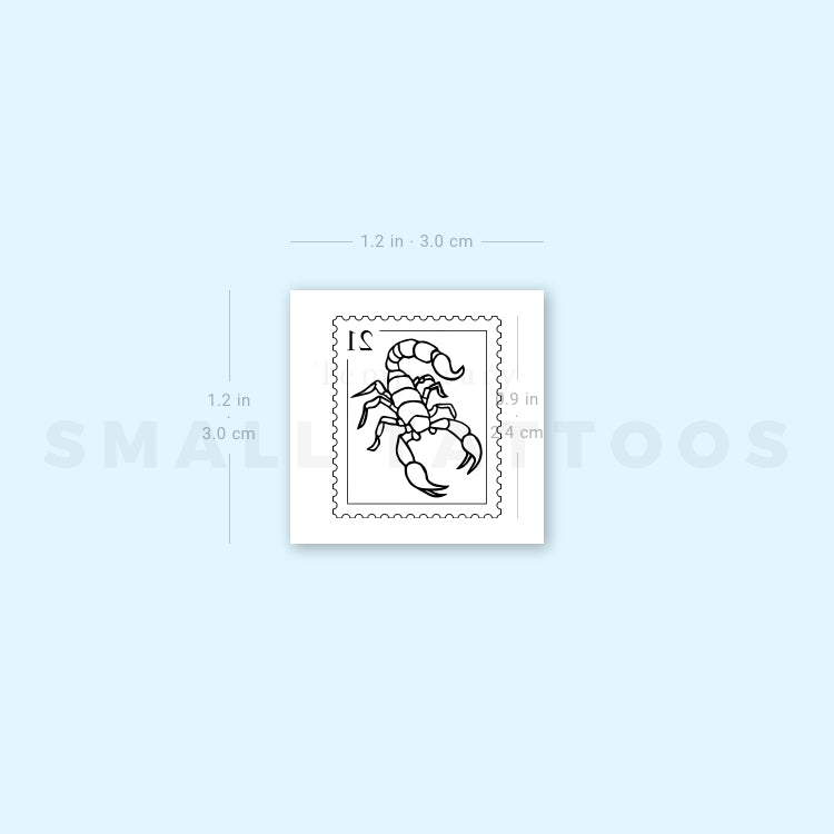 Scorpion Stamp Temporary Tattoo (Set of 3)